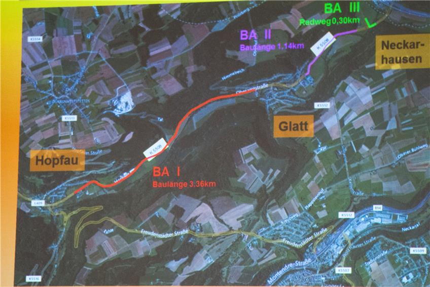 Planung für K5508 von Hopfau nach Glatt im Ortschaftsrat vorgestellt