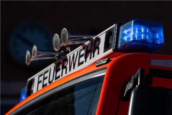 Blaulicht leuchtet auf einem Feuerwehrwagen. Foto: Marijan Murat/dpa