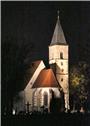 Die wiedereröffnete Sülchenkapelle bei Nacht. Bild: Sommer