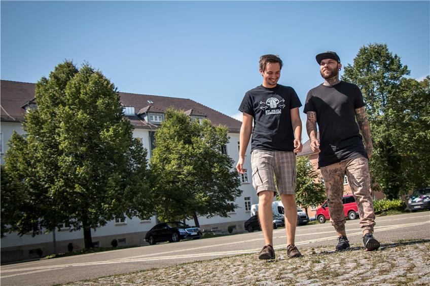 Johannes Kiefer und Claudio Spitznagel: Sie haben noch sechs Wochen Zeit an ihrem „Umsonst und Draußen“-Festival zu feilen. Bild: Breitmaier