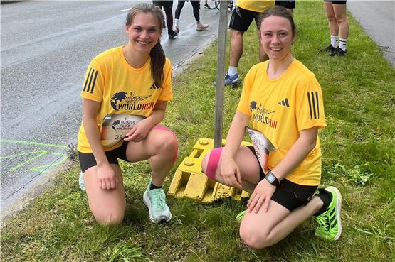Unter anderem Sophie Liebig (links) und Kerstin Wolff vertraten Dornstetten beim „Wings for Life“-World Run in München. Privatbild