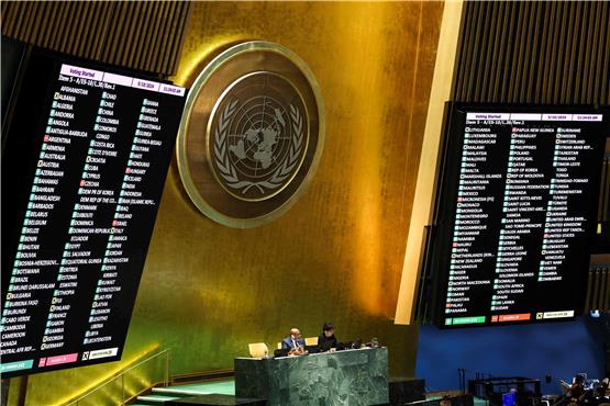 Abstimmung in den Vereinten Nationen am 10. Mai: Die Mehrheit der Staaten will Palästina als Vollmitglied aufnehmen.