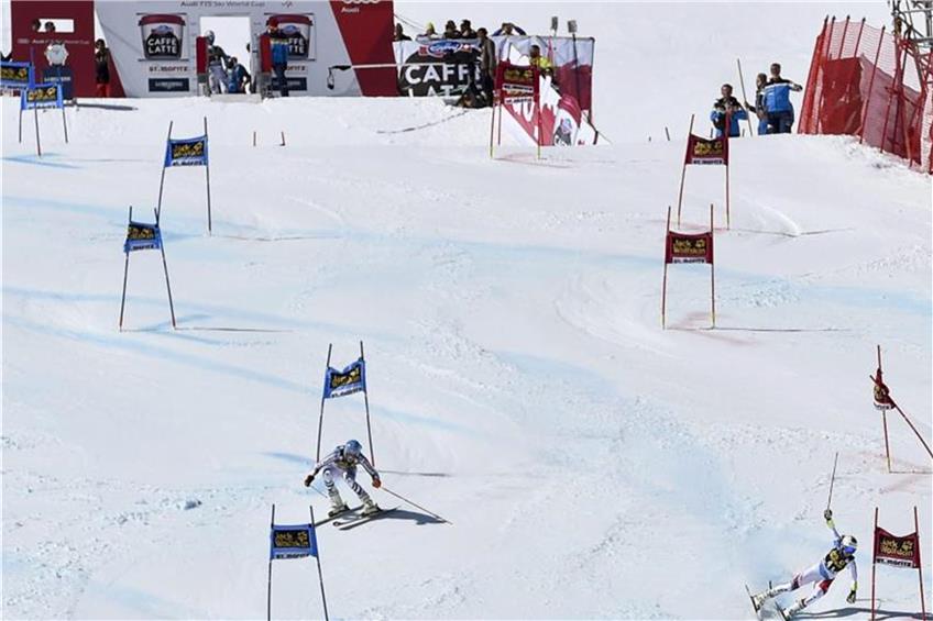 Alpine Skiing Weltmeisterschaft in St. Moritz. Katrin Hirtl-Stanggassinger (L) nimmt teil. EPA/GIAN EHRENZELLER/Archiv Foto: Gian Ehrenzeller dpa