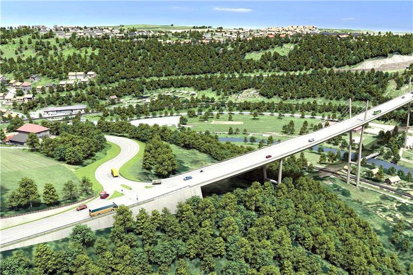 Bei der geplanten Horber Hochbrücke lief beim neuen Bundesverkehrswegeplan alles gut. Wenn es die Finanzen zulassen, könnte sie 2025 Realität sein.Grafik: RP