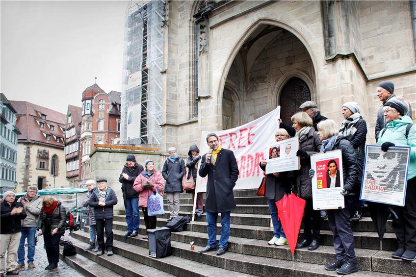 Tübinger fordern „Freiheit statt Folter für Raif Badawi“