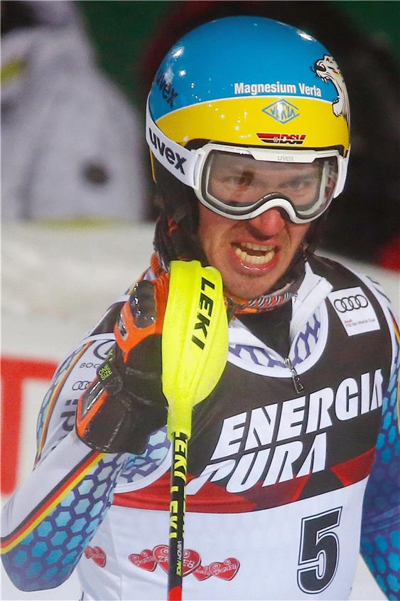 Bissig: Felix Neureuther nach Platz zwei in Zagreb. Foto: dpa