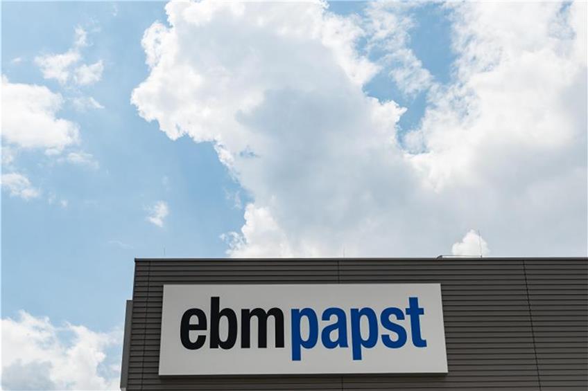 Das Logo der Firma ebmpapst. Photo: Daniel Maurer/Archiv Foto: Daniel Maurer dpa/lsw