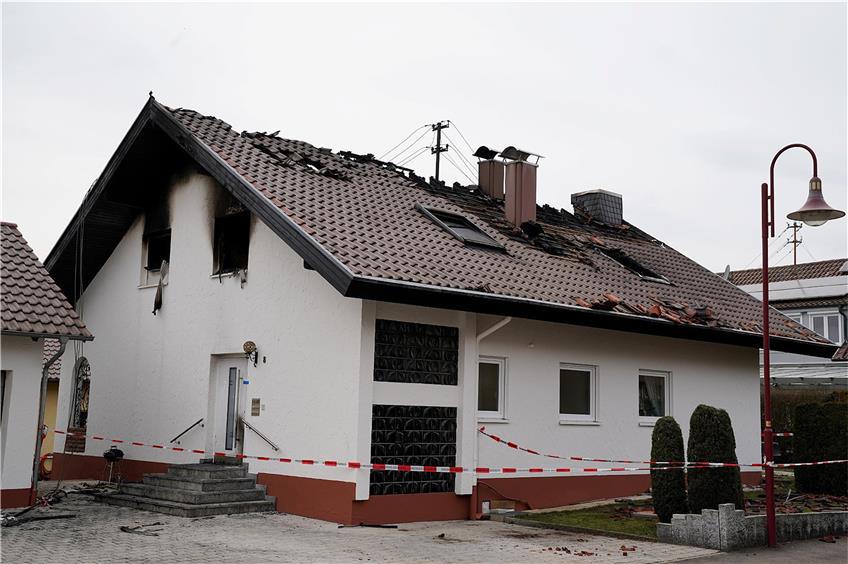 Das Wohnhaus in der Talheimer Birkenstraße nach dem Brand. Bild: Karl-Heinz Kuball