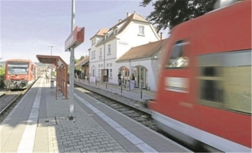 Der Bahnhof in Entringen.