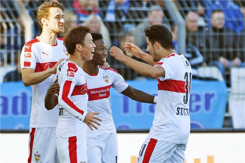 Der VfB möchte in dieser Saison noch möglichst oft jubeln, am Ende auch über den Wiederaufstieg. Foto: dpa