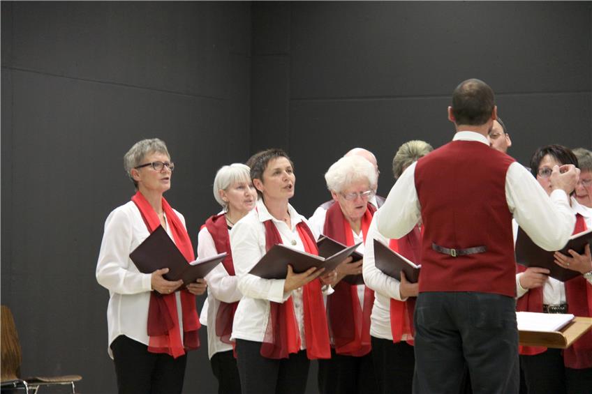 Der gemischter Chor des Gesangvereins „Frohsinn“ stimmte unter anderem „Mein Dörflein“ an, das inoffizielle „Sigmarswanger Volkslied“.