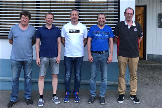 Der neue Vorstand des TCC Mühringen (von links:) Stefan Albrecht, Daniel Arndt, Frank Bolanz, Mark Schüle und Achim Fischer. Privatbild
