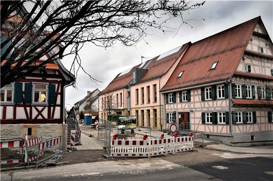 Die Bohlstraße, noch eine Baustelle, ist auch danach tabu für Autos. Bild: Rippmann