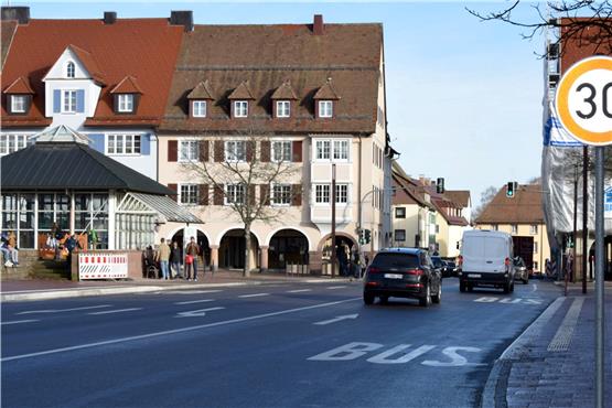 Die Bürgeraktion wünscht sich Tempobegrenzungen nicht nur, wie hier, in der Stuttgarter Straße sondern überall im Stadtgebiet.Bild: M. Schwarz