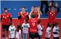 Die Bundesliga-Volleyballer des TV Rottenburg spielten zuhause gegen die Berlin ...