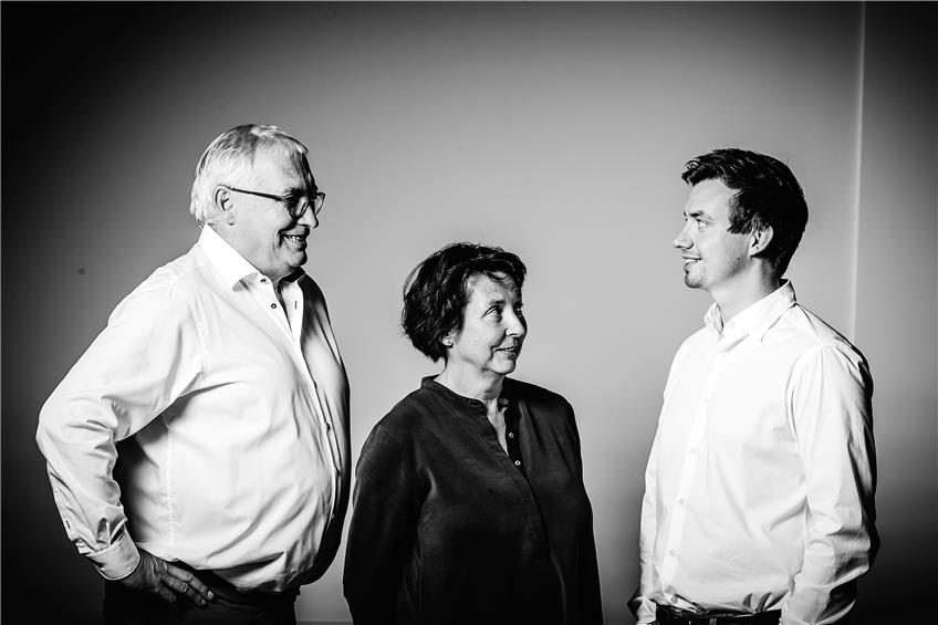 Die Geschäftsleitung der Firmengruppe Gfrörer: Uwe Gfrörer, Sabine Schüch, Tim Gfrörer (von links).