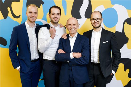 Die Unternehmensgruppe wird heute in vierter Generation von Carlo, Max und Heinrich Schmid geführt (von links) – weiter tatkräftig unterstützt von Seniorchef Carl-Heiner Schmid (vorne).