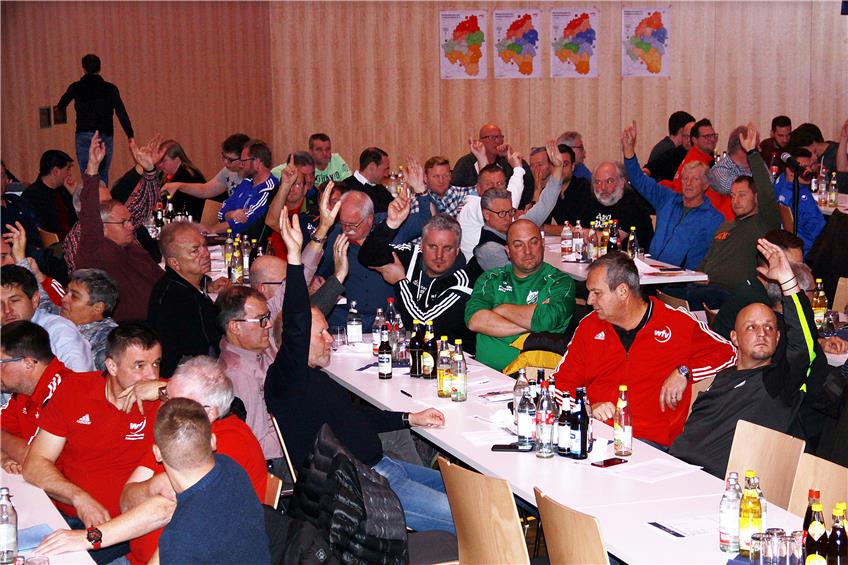 Die Vertreter des Fußballbezirks Nördlichen Schwarzwalds waren bei der dritten Regionalkonferenz des WFV in Wehingen nur mäßig vertreten – und stimmten unterschiedlich ab. Bild: kpd