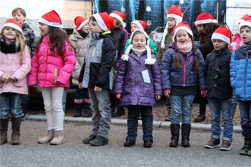 Die „Wilden Töne“, der Chor der Sulzer Grundschule, machten ihrem Namen alle Ehre und sangen flotte Lieder zur Advents- und Weihnachtszeit.
