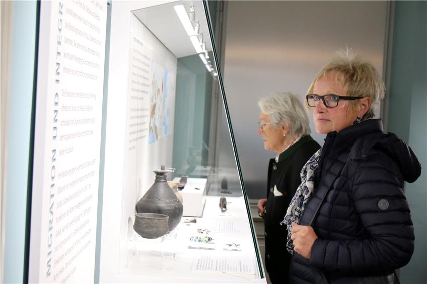 Die neue Alamannen-Ausstellung im Horber Stadtmuseum zeigt 1500 Jahre alte Grabbeigaben modern aufgearbeitet. Bild: dun