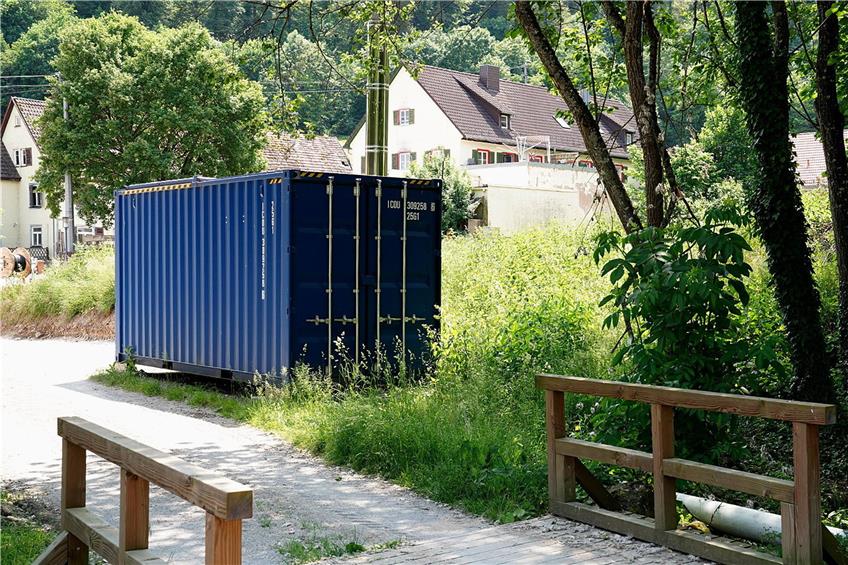 Ein Heizcontainer für Nahwärme in Rexingen. Hier befindet sich das einzige Netz in den Teilorten, das laut Stadt kurz vor der Fertigstellung steht. Bild: Karl-Heinz Kuball