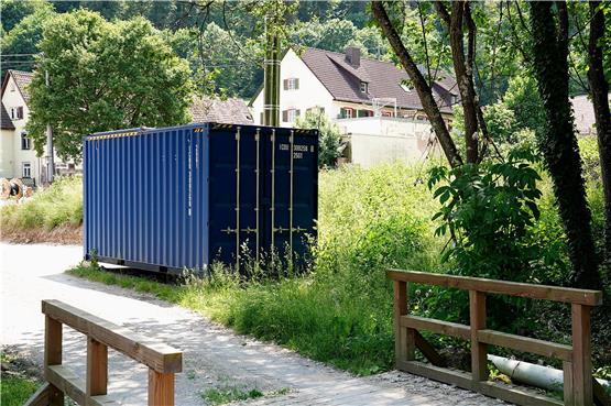 Ein Heizcontainer für Nahwärme in Rexingen. Hier befindet sich das einzige Netz in den Teilorten, das laut Stadt kurz vor der Fertigstellung steht. Bild: Karl-Heinz Kuball
