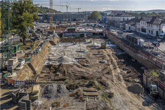 Eine Riesenbaustelle: Im Jahr 2024 sollen Europaplatz und Anlagenpark fertig sein.Archivbild: Ulrich Metz