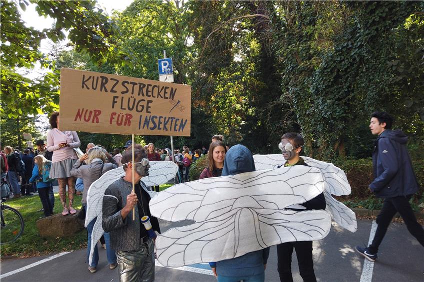 Es war die größte Demonstration in Tübingen seit Jahren: Am Freitag zogen Tausende durch die Stadt und forderten eine bessere Klimaschutz-Politik. Bild: Jonas Bleeser