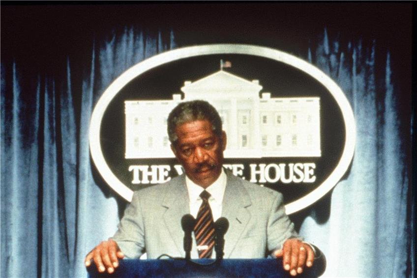 Filmszene mit Morgan Freeman als US-Präsident in „Deep Impact“ Foto: Uip Film/dpa