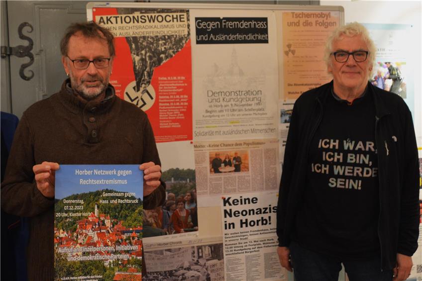 Frercks Hartwig (links) und Helmut Loschko rufen ein neues Netzwerk gegen Rechtsextremismus ins Leben. Bild: Hans-Michael Greiß