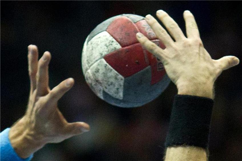 Handball-Spieler in Aktion. Foto: Jens Wolf/dpa-Zentralbild/dpa/Symbolbild
