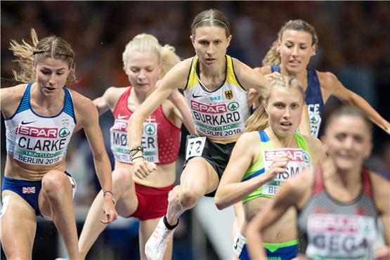 Möchte bei der Heim-EM in München über die 3000 Meter Hindernis ins Finale laufen: die Baiersbronnerin Elena Burkard. Bild: Ulmer