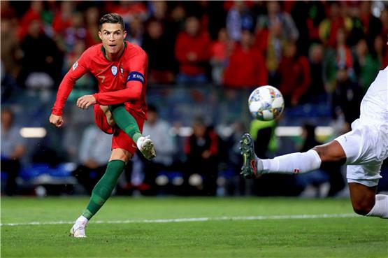 Portugal mit Cristiano Ronaldo feierte den ersten Sieg in der Qualifikation. Foto: Mike Egerton