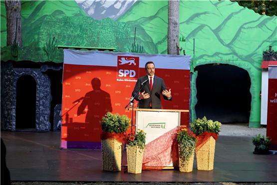 René Repasi beim SPD-Empfang im Naturtheater.Bild: Anne Leipold