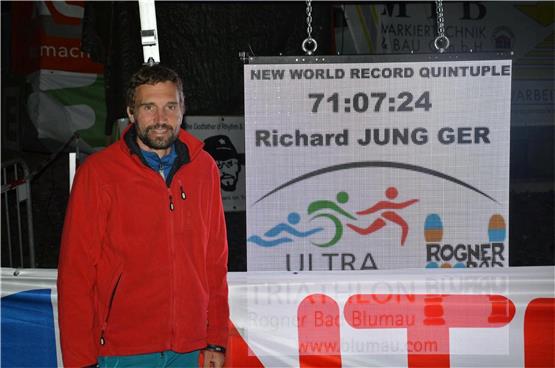 Richard Jung am Tag seines Weltrekords in Österreich. Privatbild