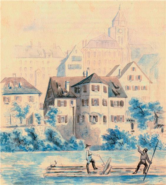 So sah der Turm früher aus: Darstellung aus dem 19. Jahrhundert
