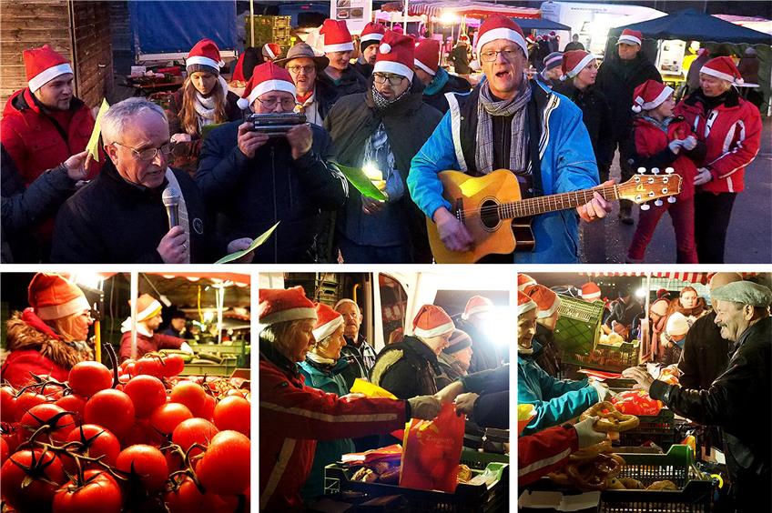 Stimmungsvolle Musik und frische Lebensmittel erfreuten die Besucher des 13. Horber Heiligabend-Marktes. Bilder: Karl-Heinz Kuball